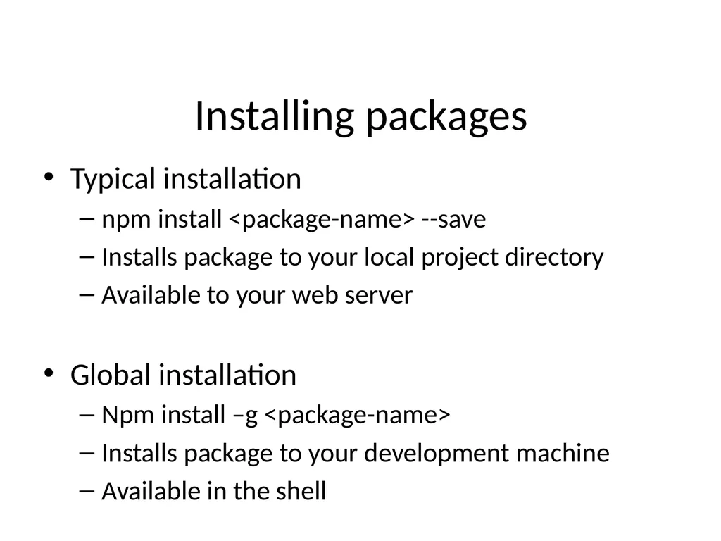 NodeJS 3rd October 2019 The MEAN stack - slide 18 of 32