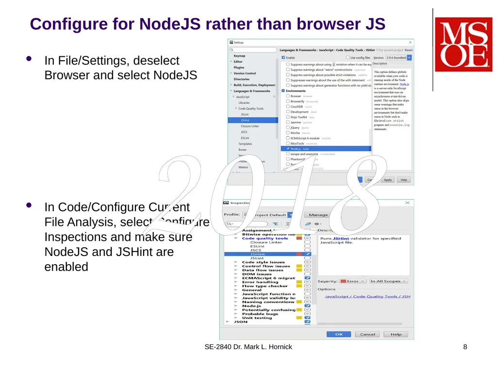 SE-2840 Dr. Mark L. Hornick 1 Server-side - slide 8 of 18