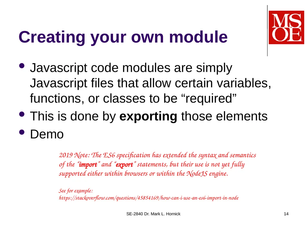 SE-2840 Dr. Mark L. Hornick 1 Server-side - slide 14 of 18