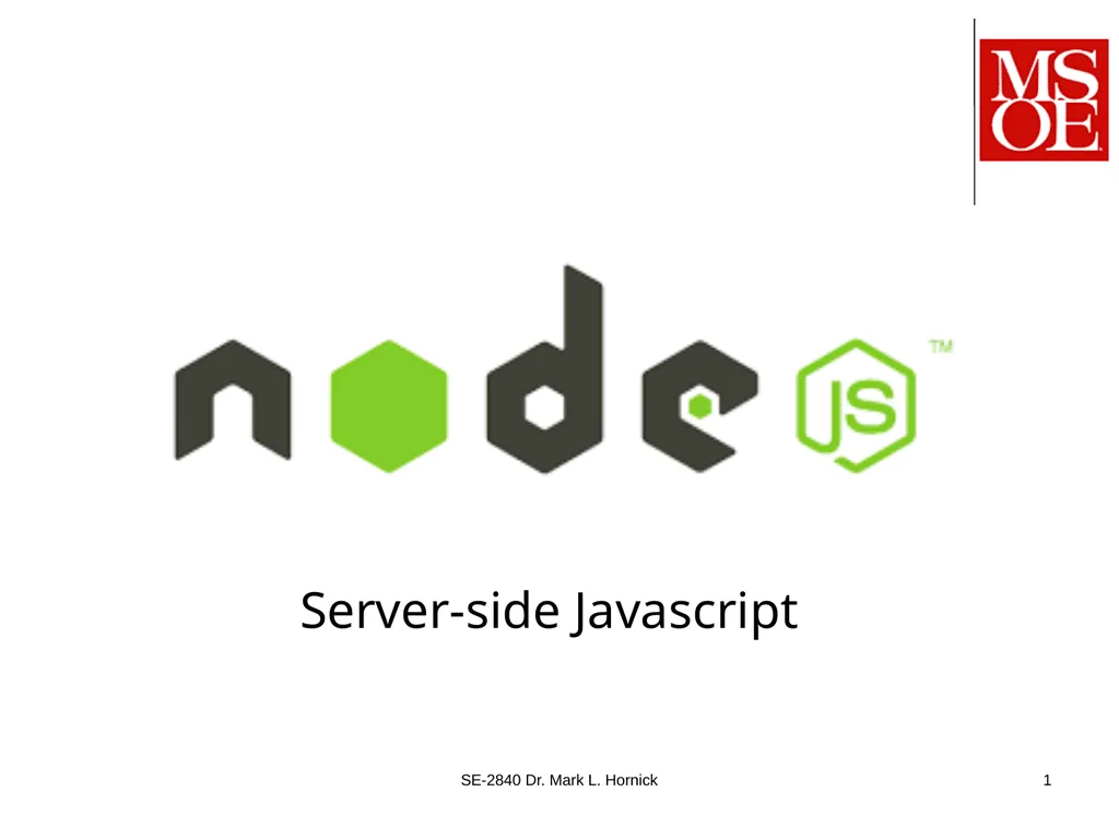 SE-2840 Dr. Mark L. Hornick 1 Server-side
