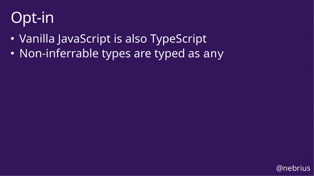 TypeScript in Practice Bryan Hughes, Ph.D. - slide 15 of 34