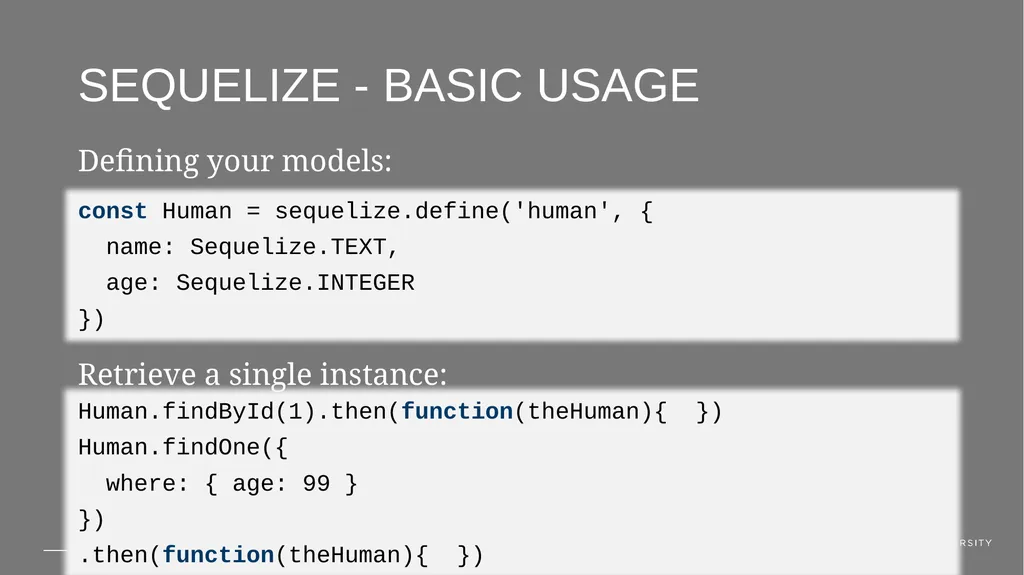 Using sequelize in node.js Peter Larsson-Green - slide 11 of 17