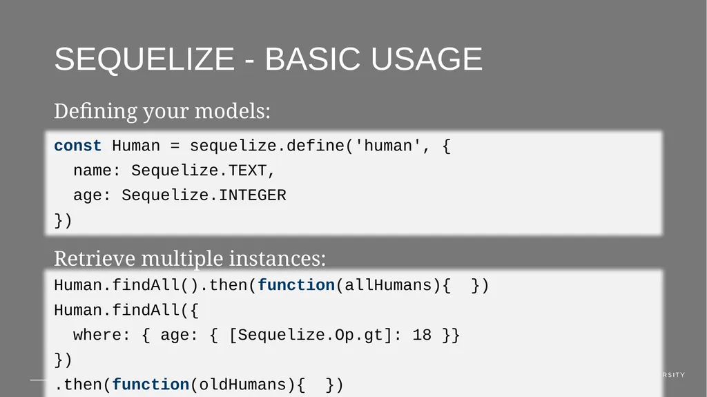 Using sequelize in node.js Peter Larsson-Green - slide 12 of 17