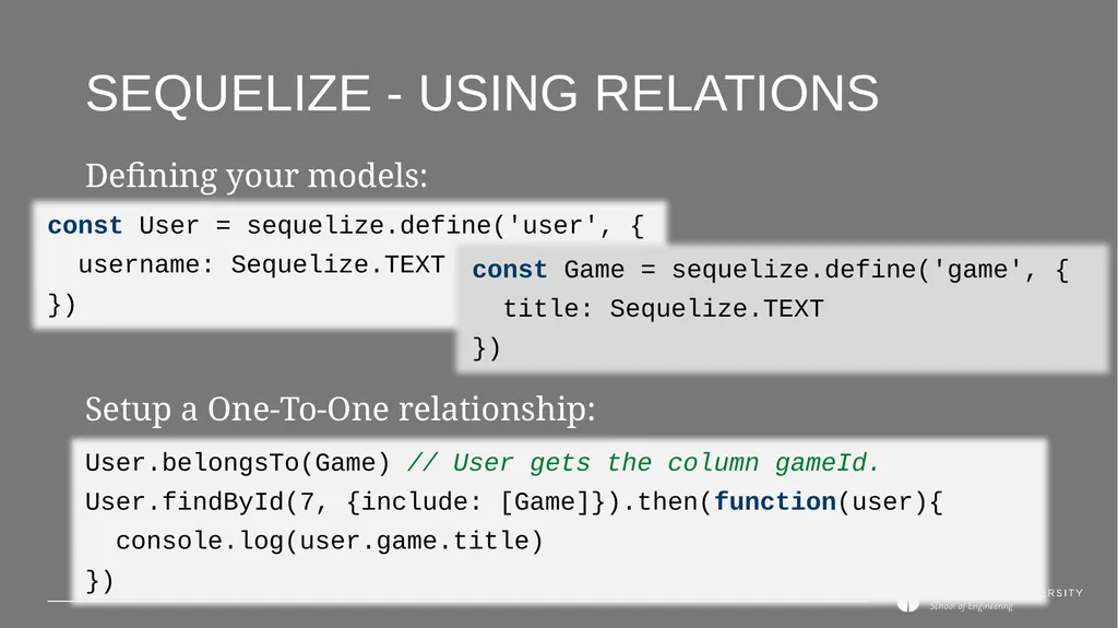 Using sequelize in node.js Peter Larsson-Green - slide 15 of 17