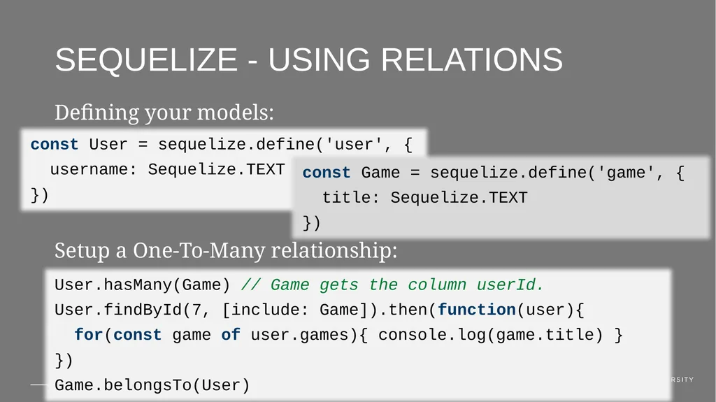 Using sequelize in node.js Peter Larsson-Green - slide 16 of 17