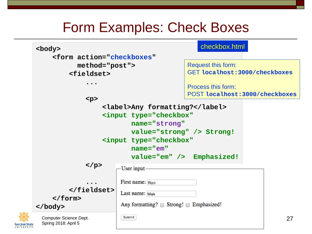 CS/SE 157B Database Management Systems II April 5 - slide 27 of 35