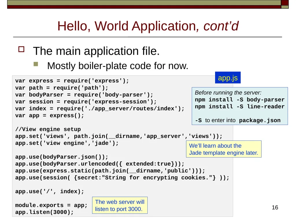 CS/SE 157B Database Management Systems II April 5 - slide 16 of 35
