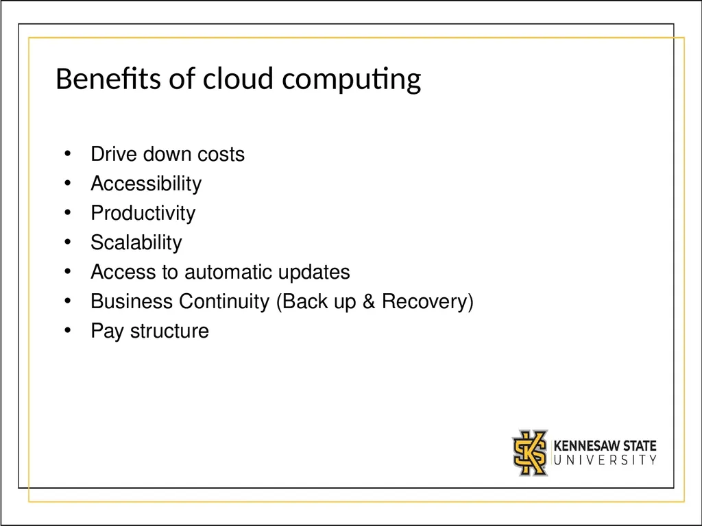 CSE1300 Cloud Computing What is Cloud Computing? - slide 4 of 21