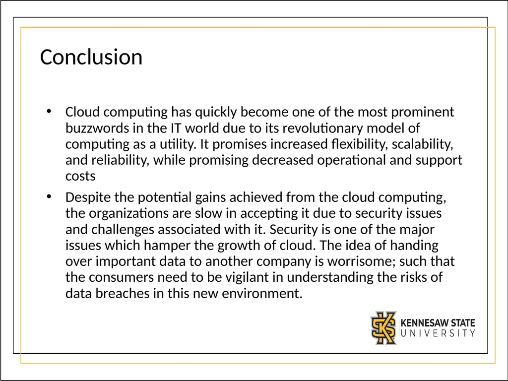 CSE1300 Cloud Computing What is Cloud Computing? - slide 21 of 21