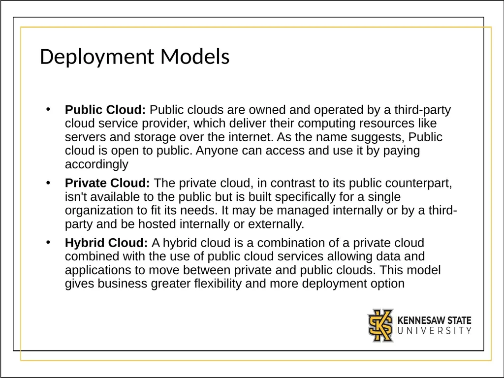 CSE1300 Cloud Computing What is Cloud Computing? - slide 9 of 21
