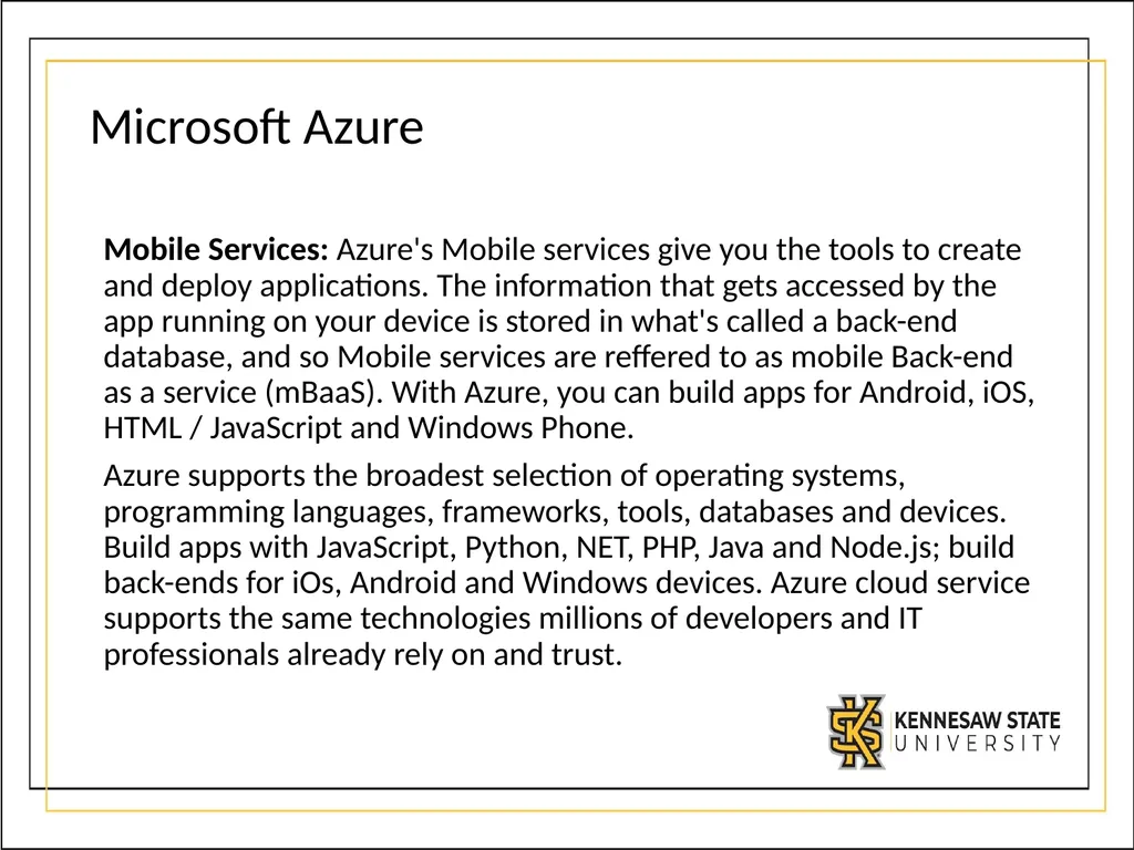 CSE1300 Cloud Computing What is Cloud Computing? - slide 15 of 21