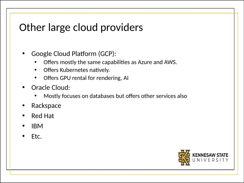 CSE1300 Cloud Computing What is Cloud Computing? - slide 20 of 21