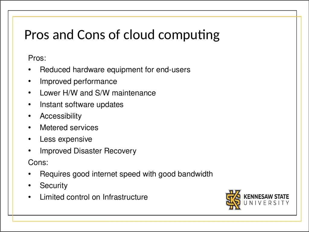 CSE1300 Cloud Computing What is Cloud Computing? - slide 13 of 21