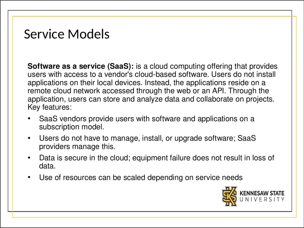 CSE1300 Cloud Computing What is Cloud Computing? - slide 12 of 21