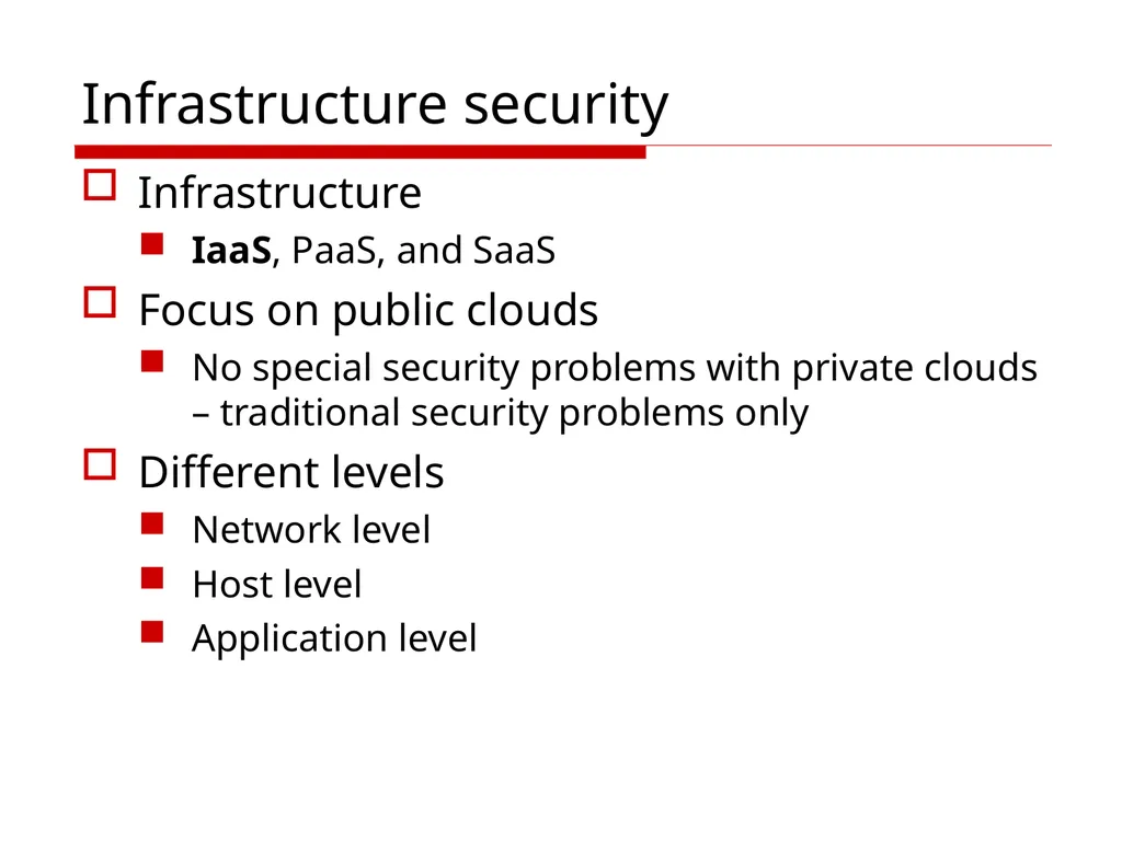 Cloud Computing Cloud Security– infrastructure and - slide 3 of 14
