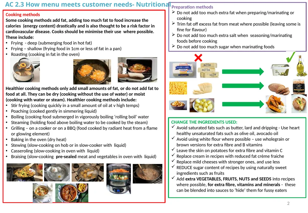 1 Year 11: Hospitality and Catering – Knowledge - slide 2 of 2