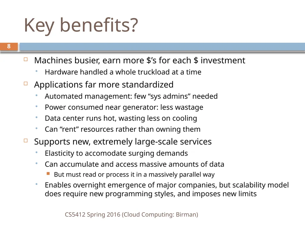 CS5412: Spring 2016 Cloud Computing Ken Birman - slide 8 of 37
