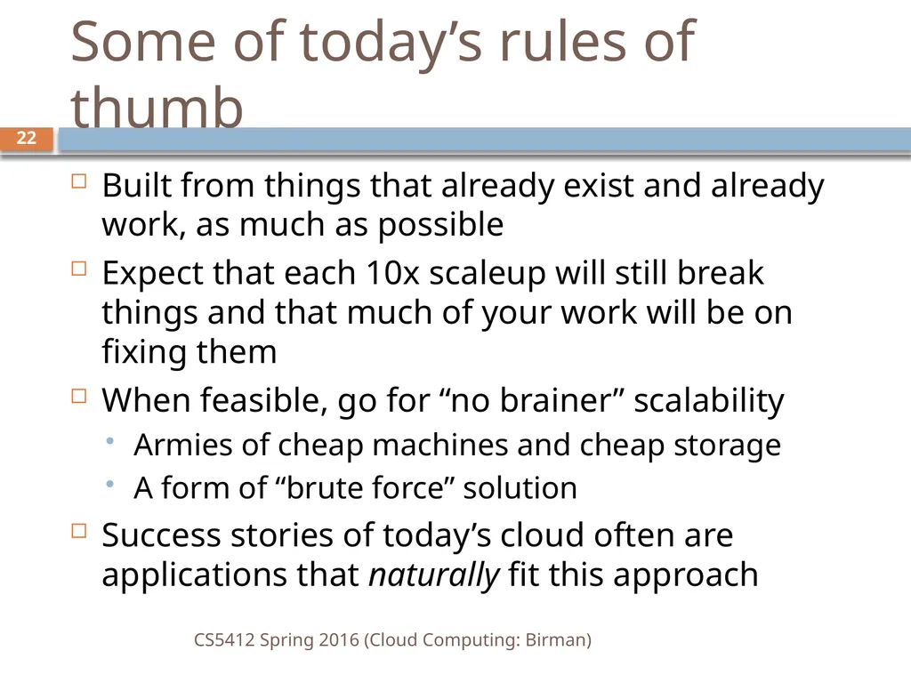 CS5412: Spring 2016 Cloud Computing Ken Birman - slide 22 of 37
