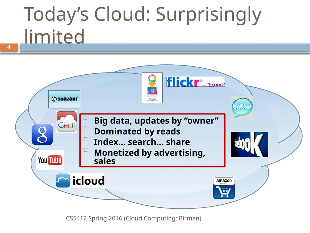 CS5412: Spring 2016 Cloud Computing Ken Birman - slide 4 of 37