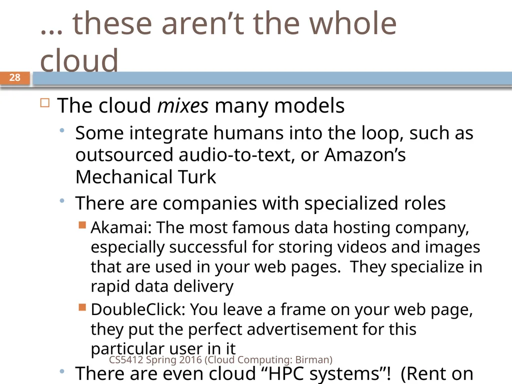 CS5412: Spring 2016 Cloud Computing Ken Birman - slide 28 of 37