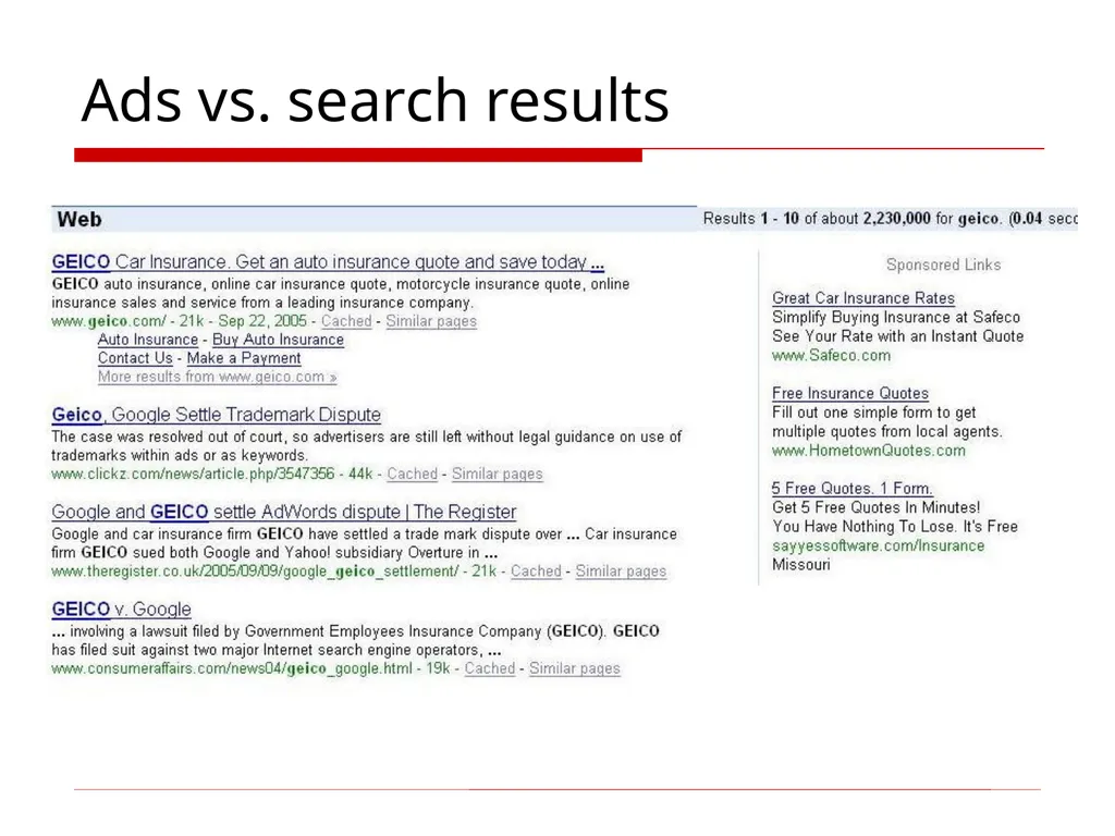 Search Advertising These slides are modified from - slide 4 of 28