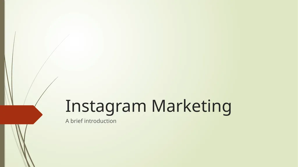 Instagram Marketing A brief introduction Instagram - slide 1 of 15
