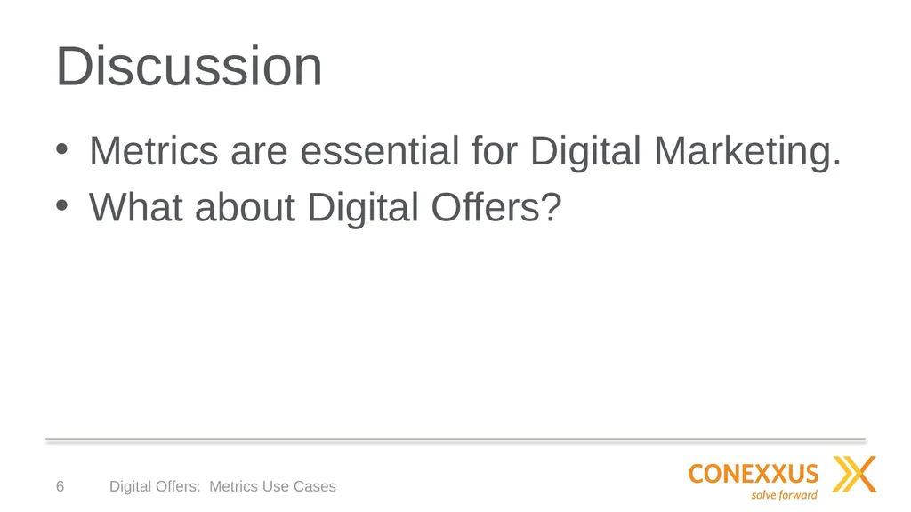 Digital Offers: Metrics Discussion points, June - slide 6 of 7