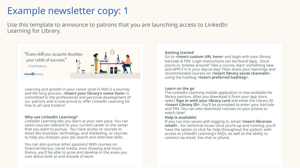 Learning and growth in your career (and in life!) - slide 1 of 2