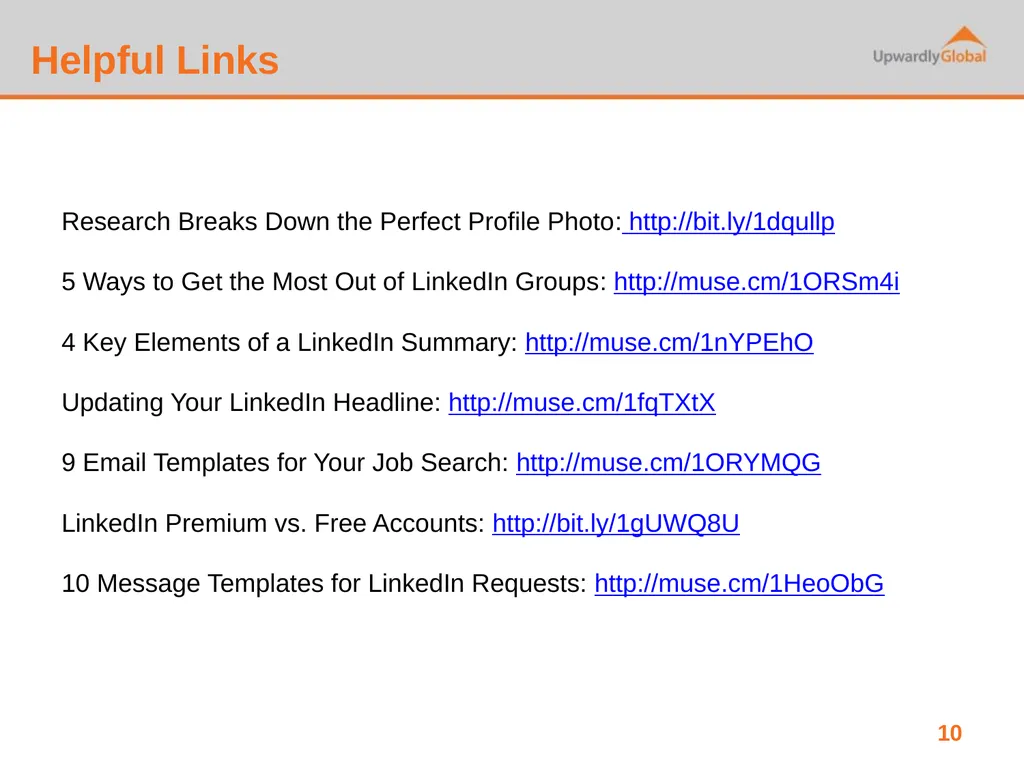 LinkedIn How to market yourself, build - slide 10 of 10