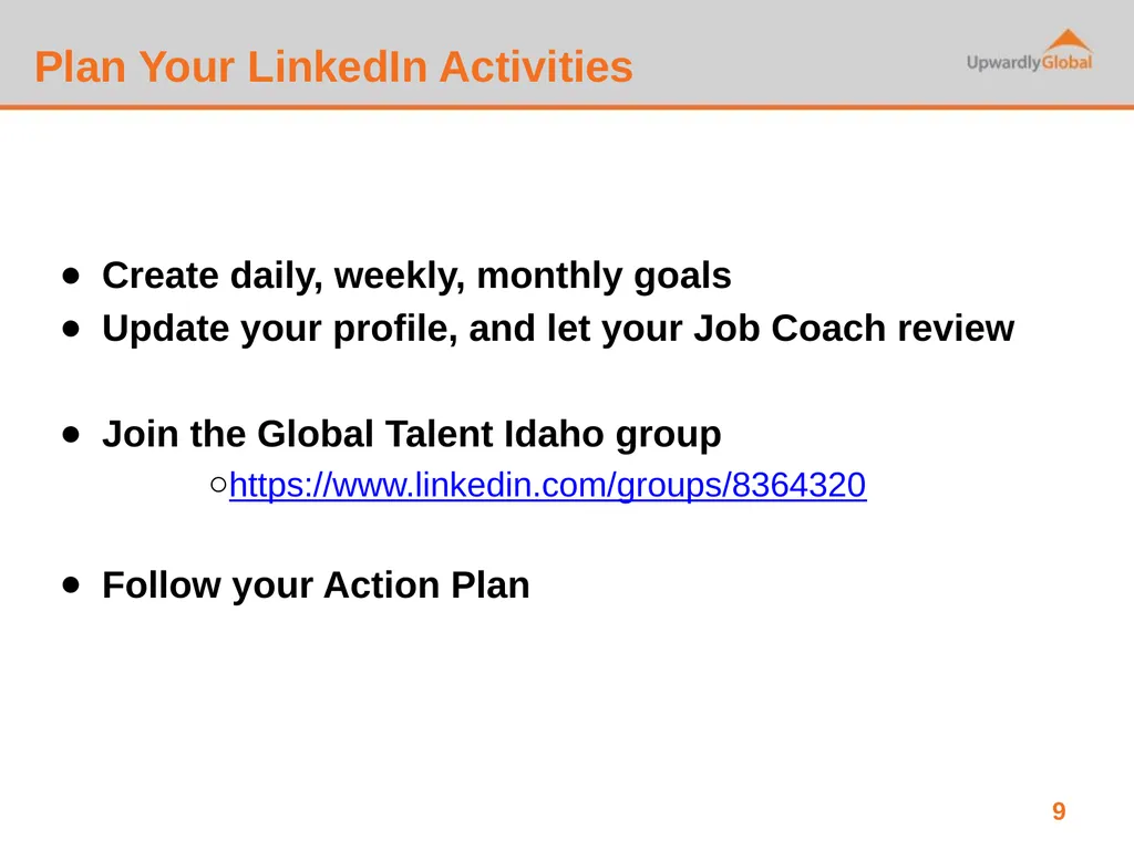 LinkedIn How to market yourself, build - slide 9 of 10