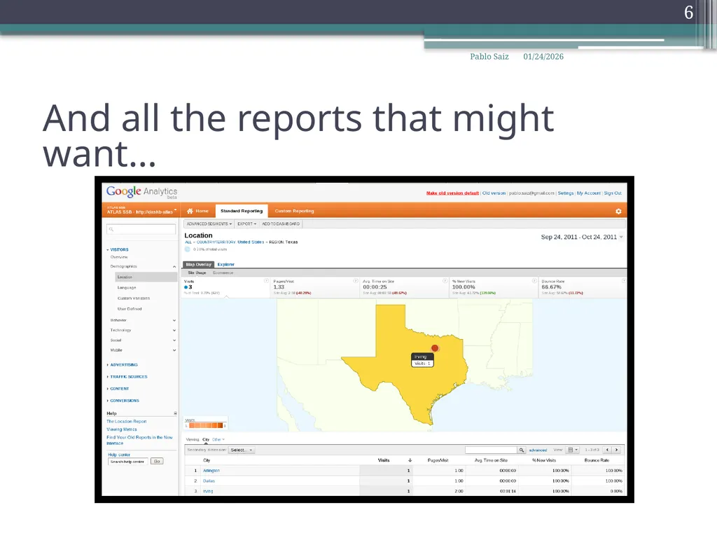 Configure google analytics Pablo Saiz 25 October - slide 6 of 9