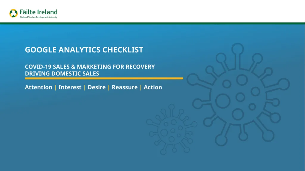 Google analytics CHECKLIST COVID-19 SALES &