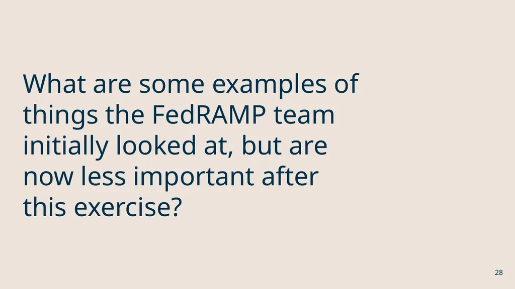 FedRAMP & DAP Case Study Part 1: Assessing - slide 28 of 33