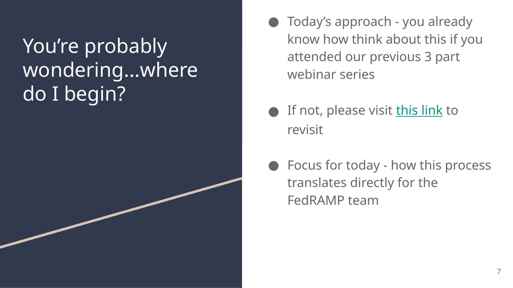 FedRAMP & DAP Case Study Part 1: Assessing - slide 7 of 33