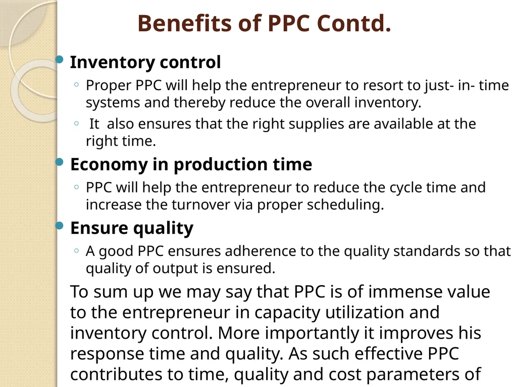 PRODUCTION PLANNING AND CONTROL DAIRY PLANT - slide 12 of 22