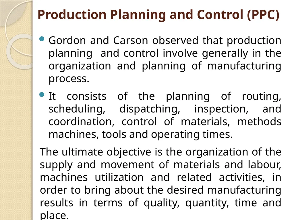 PRODUCTION PLANNING AND CONTROL DAIRY PLANT - slide 9 of 22