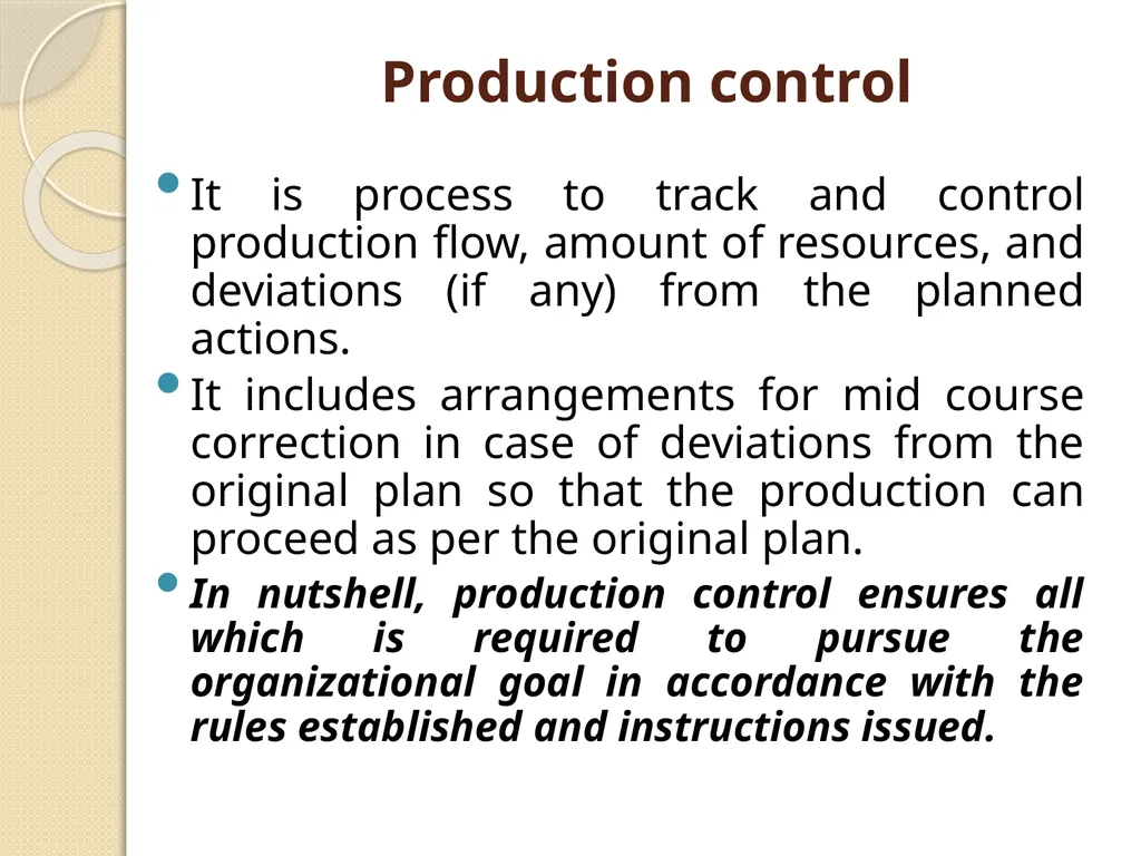 PRODUCTION PLANNING AND CONTROL DAIRY PLANT - slide 7 of 22