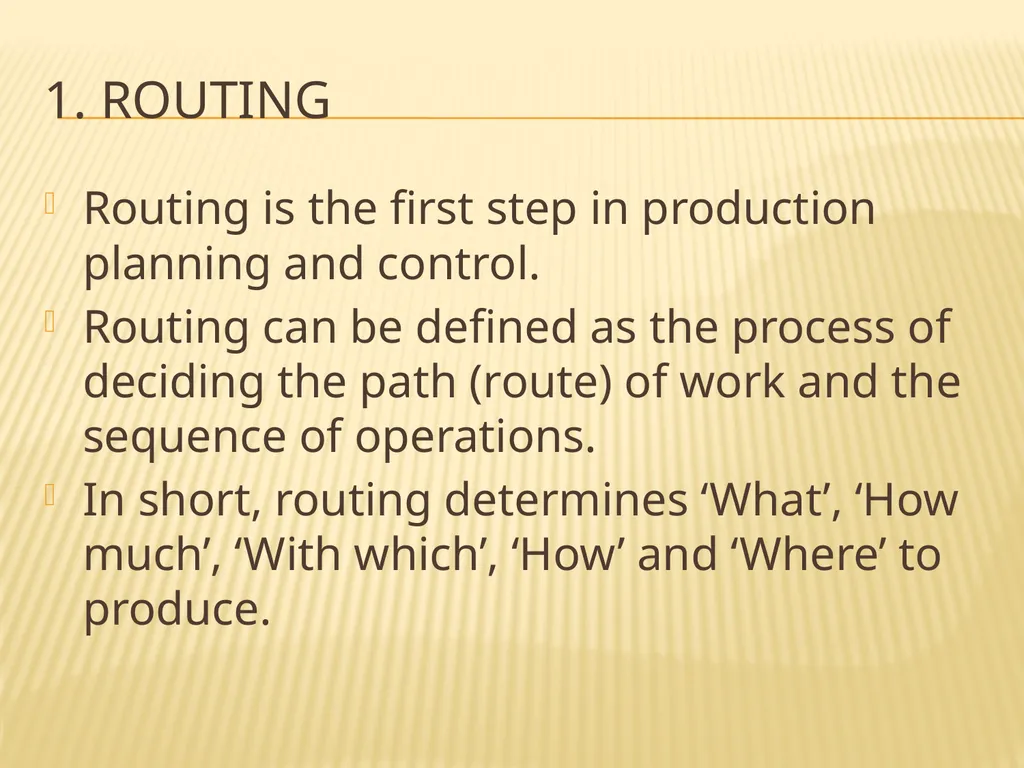 PRODUCTION PLANNING AND CONTROL What is ppc? “The - slide 10 of 26