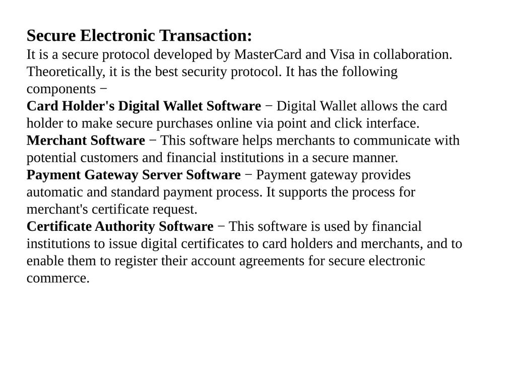 E-COMMERCE BY GAWARE S.R. DEPT.OF COMP.SCI - slide 7 of 7