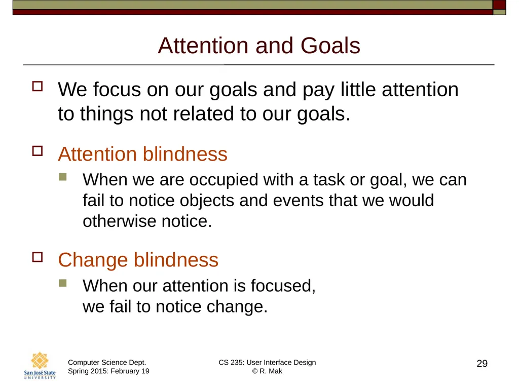 CS 235: User Interface Design February 19 Class - slide 29 of 33