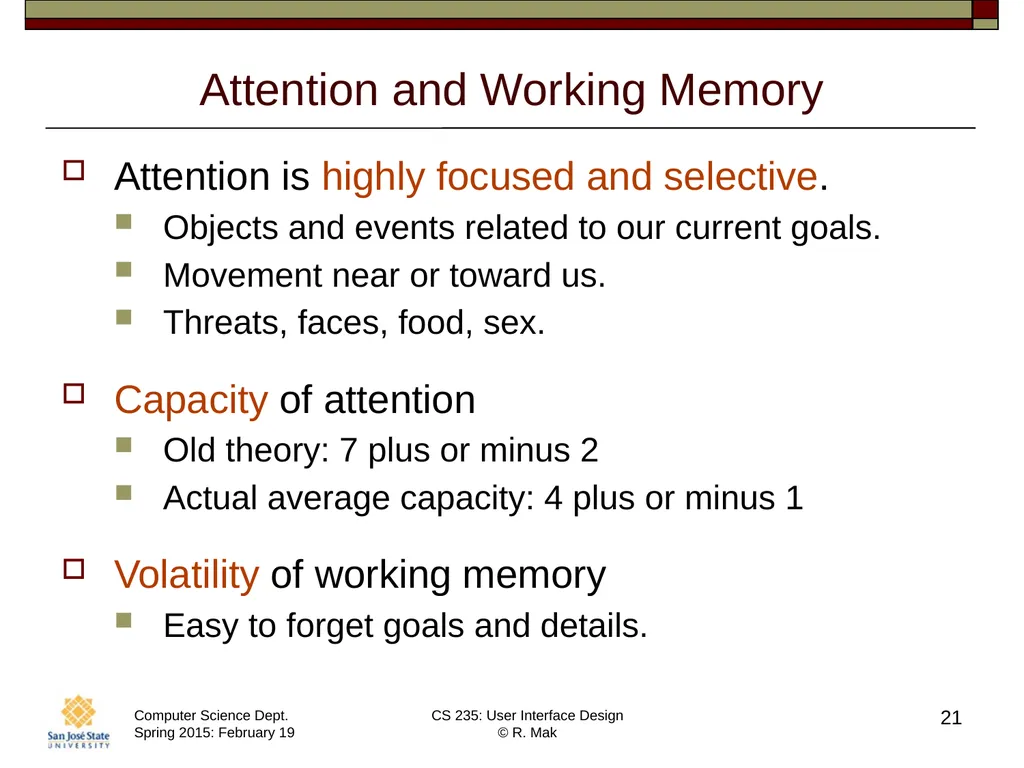 CS 235: User Interface Design February 19 Class - slide 21 of 33