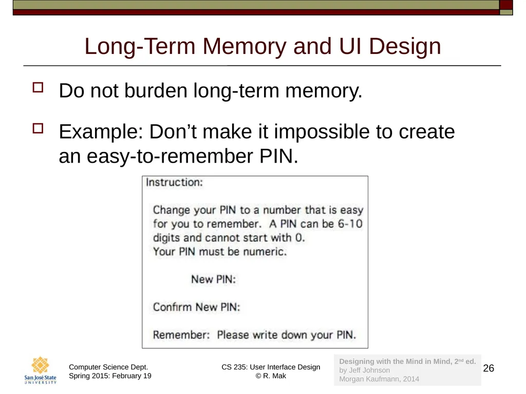 CS 235: User Interface Design February 19 Class - slide 26 of 33