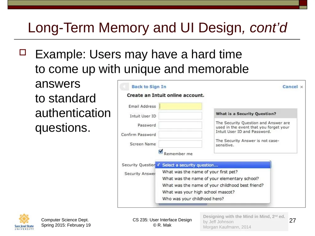 CS 235: User Interface Design February 19 Class - slide 27 of 33