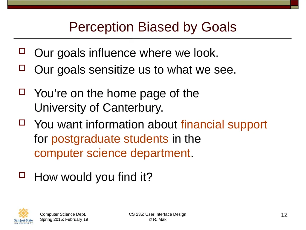 CS 235: User Interface Design February 19 Class - slide 12 of 33