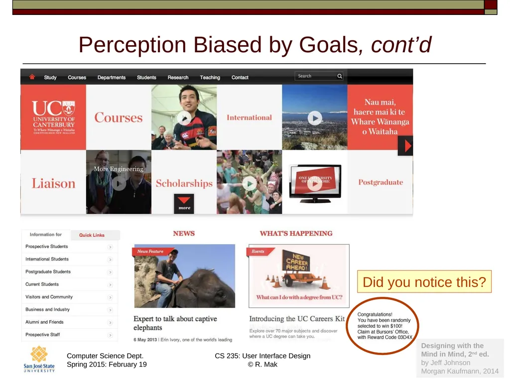 CS 235: User Interface Design February 19 Class - slide 13 of 33