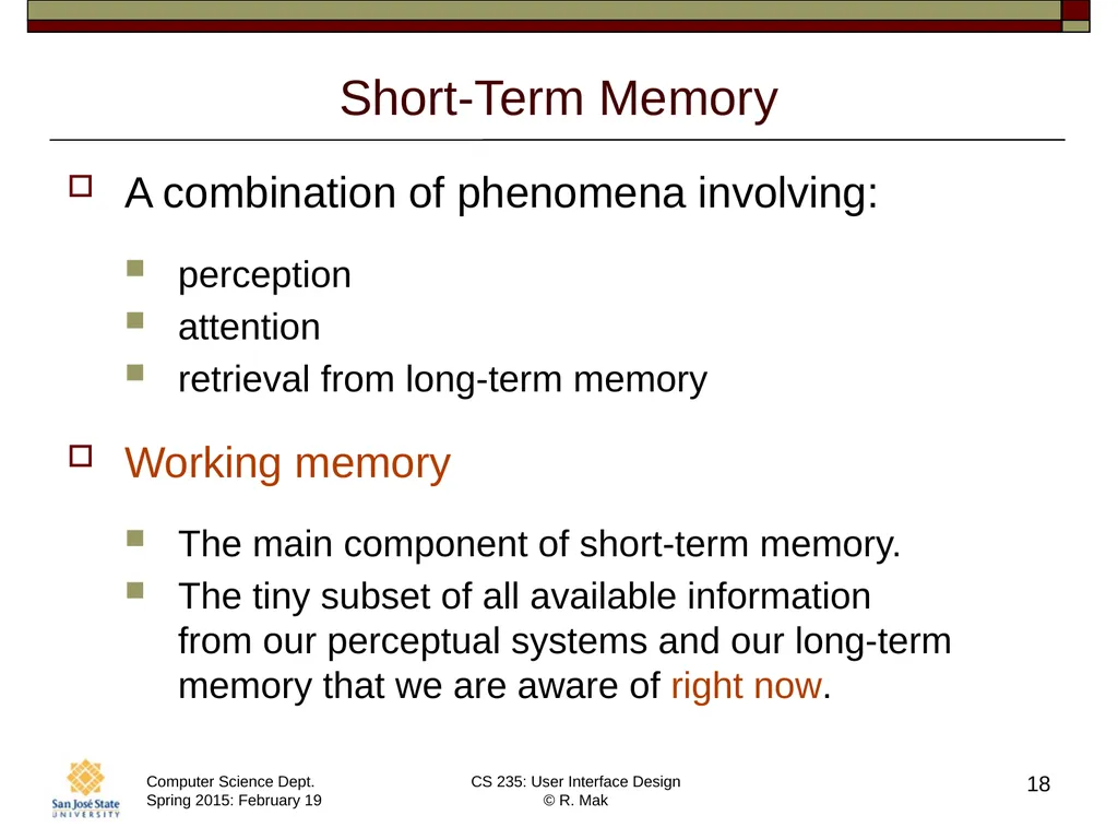 CS 235: User Interface Design February 19 Class - slide 18 of 33