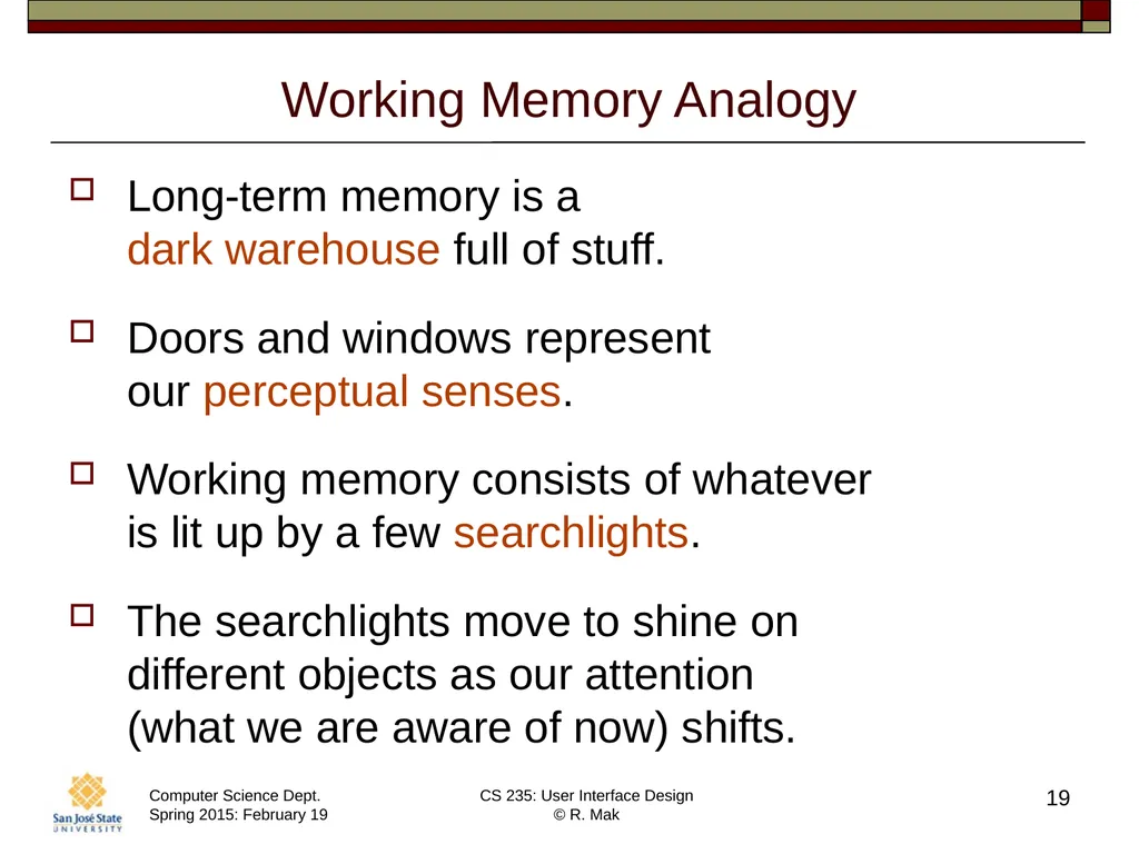 CS 235: User Interface Design February 19 Class - slide 19 of 33