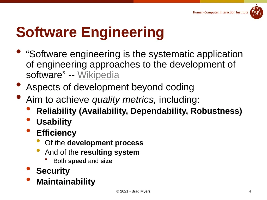 Lecture 22: Software Engineering for UIs: How to - slide 4 of 39