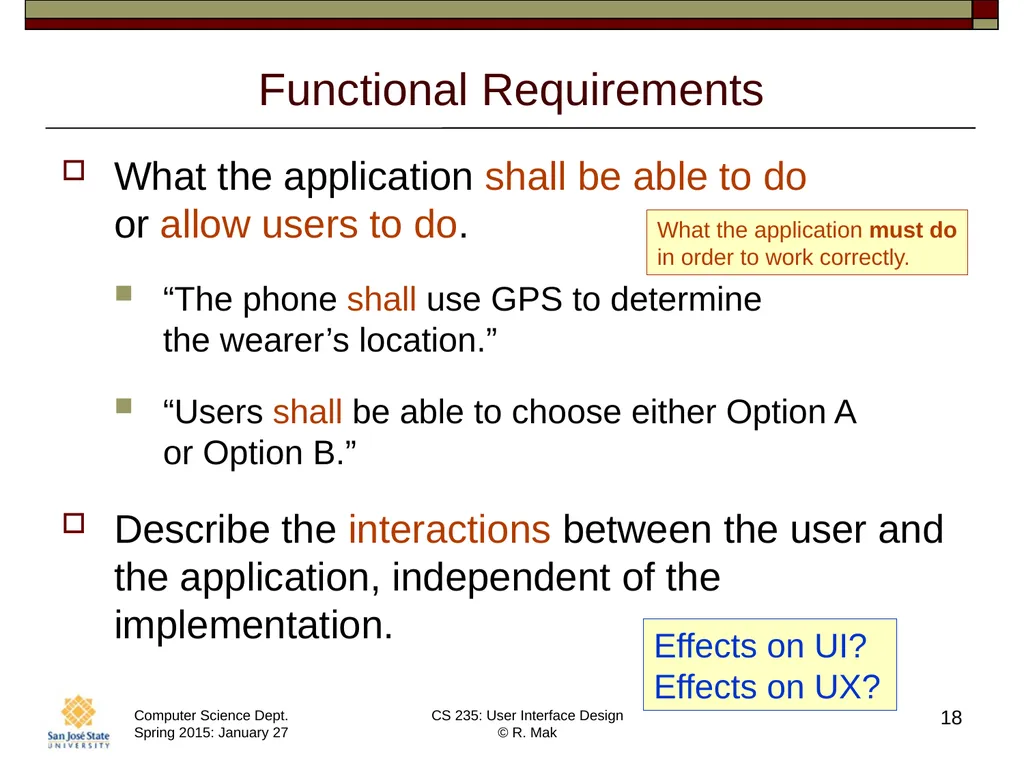 CS 235: User Interface Design August 27 Class - slide 18 of 30