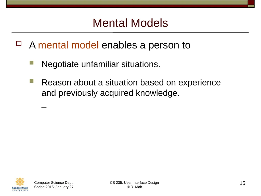 CS 235: User Interface Design August 27 Class - slide 15 of 30